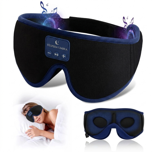 Vespera Umbra Contoured Audio Sleep Mask | Bluetooth 5.2 Blackout Design for Side Sleepers